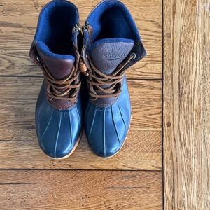 Sperry Navy and Chestnut Duck Boots